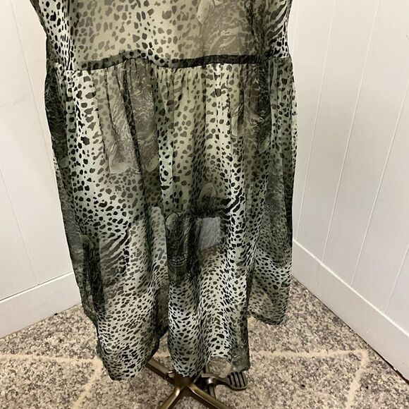 Vintage Susan Miller Women's One Size Grey White Animal Print Swim Cover up - Picture 8 of 12
